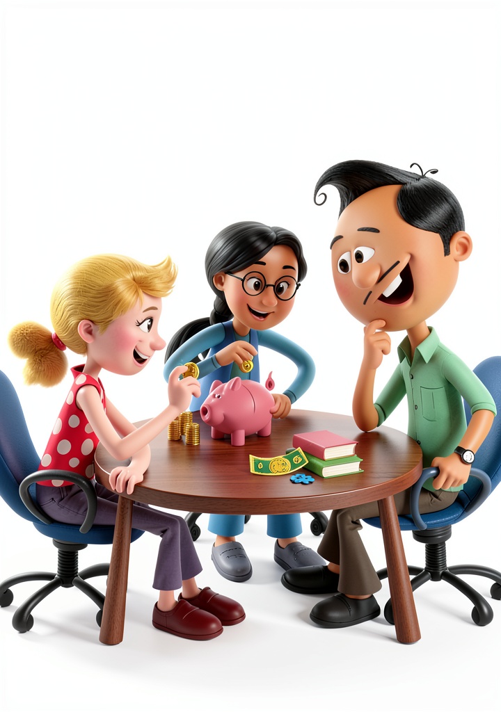 Children reading Money Tree Books Kindle edition on a tablet