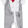 A&J DESIGN Baby Boys Tuxedo Cotton Spandex Formal Outfit-3