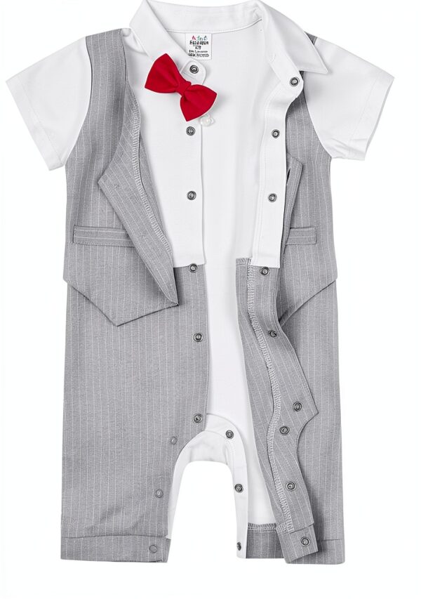 A&J DESIGN Baby Boys Tuxedo Cotton Spandex Formal Outfit-3