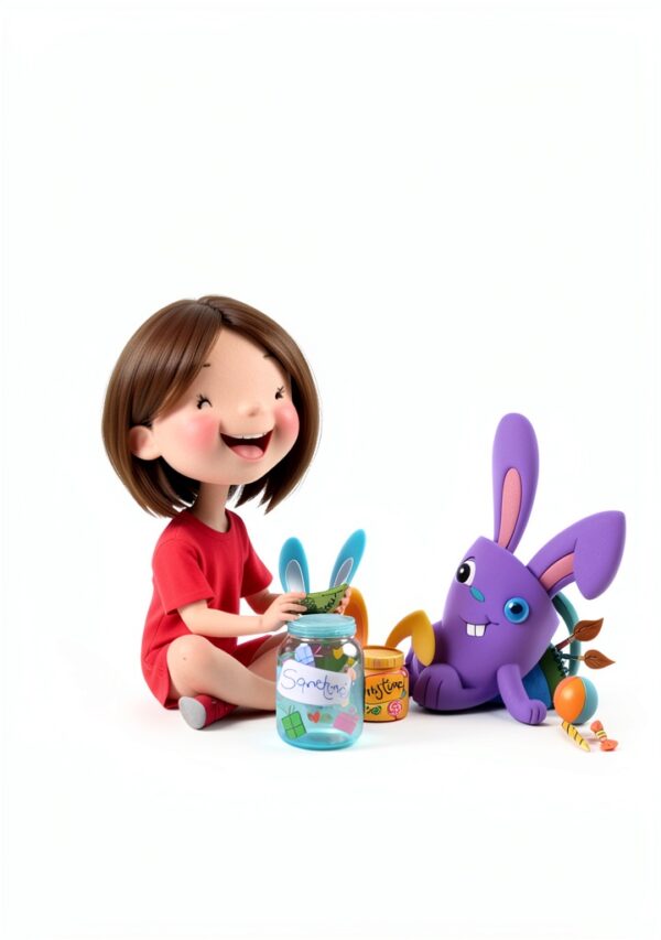 Childrens Money Book Rabbit Stories Preschool Learning-0