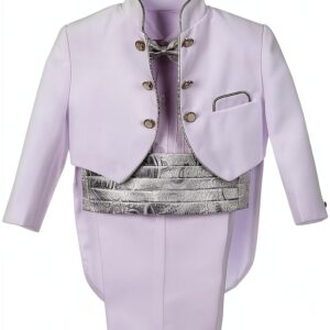 Boys Tuxedo Suit White 2-3T Polyester Formal Wear-0