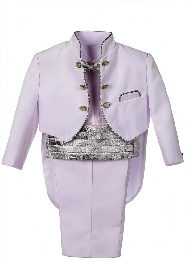 Boys Tuxedo Suit White 2-3T Polyester Formal Wear-0