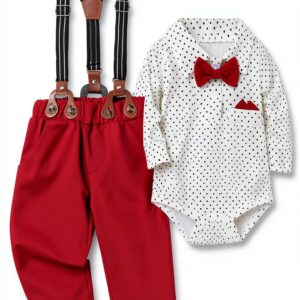 Baby Boys Cotton Blend Tuxedo Suit Formal Outfit 0-18 Months-0