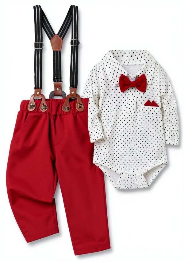 Baby Boys Cotton Blend Tuxedo Suit Formal Outfit 0-18 Months-0