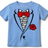 Baby Boys Tuxedo T-Shirt Soft California Blue Formal Wear-0