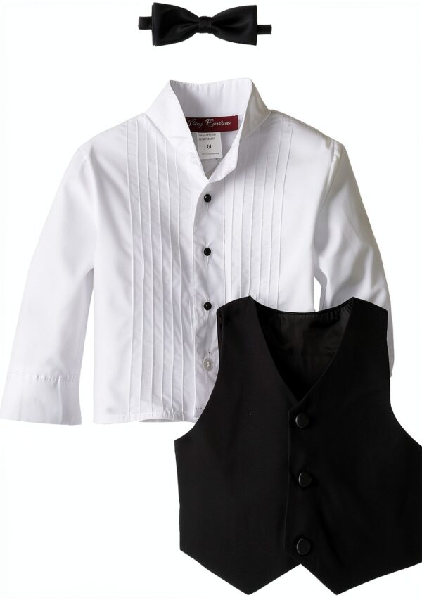 Baby Boys Tuxedo Set Notch Lapel Five Piece Joey Couture-1