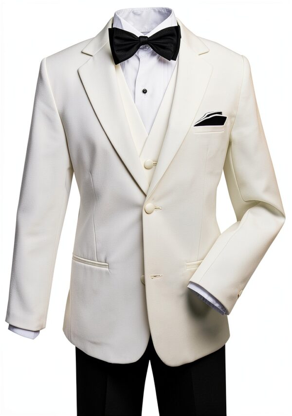 Boys Tuxedo Set Polyester Jacket Adjustable Bowtie Sizes-1