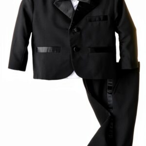 Baby Boys Tuxedo Set Joey Couture Christening Notch Lapel-0