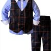 Baby Boys Tuxedo Formal Wear Suit Set 3 Piece Outfit-1