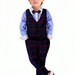 Baby Boys Tuxedo Formal Wear Suit Set 4.5 Star Rated-0
