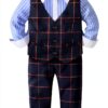 Baby Boys Tuxedo Formal Wear Suit Set 3 Piece Outfit-3