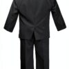 Leader Textiles Baby Boys Tuxedo Black Satin Shawl Lapel-2
