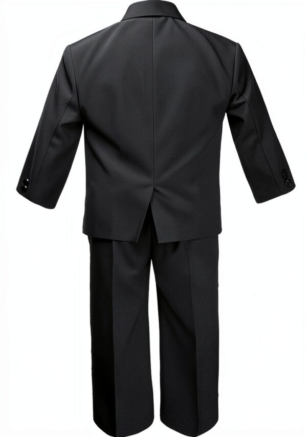 Leader Textiles Baby Boys Tuxedo Black Satin Shawl Lapel-2