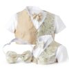 Baby Boy Tuxedo Suit A&J DESIGN Formal Tail Wedding Outfit-3