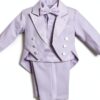 Baby Boys Tuxedo Set White Satin Lapels Adjustable Bowtie-3